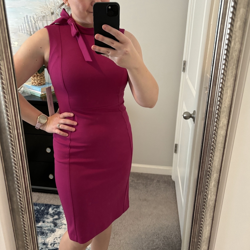 Calvin Klein magenta dress, size 6, NWT